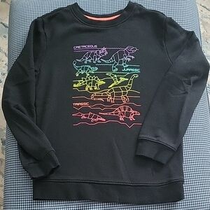 Cat & Jack Black Dinosaur Crewneck